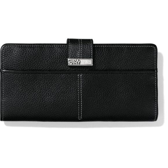 Brighton Black Barbados Large Leather Pocket Wallet - Picture 1 of 13